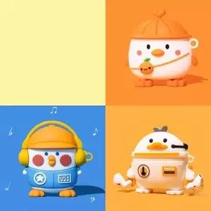 Linkvu 러블리덕 에어팟 호환 실리콘 케이스 AirPods 3세대 프로 2세대 1세대