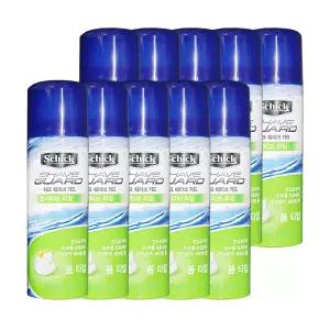 엘지 쉬크 쉐이브가드 센서티브 라임 폼 타입 220ml 10개 면도기 면도