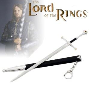 ARAGORN NARTHIL COLLECTIBLE 무기 GIFTS 팬들을위한 반지의 열쇠 중세 TOYS 고리 금속 제왕 남자