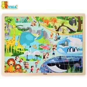 비가(VIGA) 48피스퍼즐 동물원 (V44587)그림 놀이 유아 아동 어린이 감각발달 완구 48