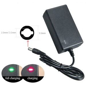 12.6V 2A 21V 1A 18650 배터리 충전기 12V 18V 스크루 드라이버 렌치 이온 팩 5.5mm 2.1mm 2.5mm 입력