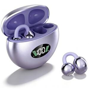 긴배터리 수명 클립형 이어버드 무선 이어폰 블루투스 프리미엄 오디오 마이크 포함 완벽한 스포츠 헤드폰