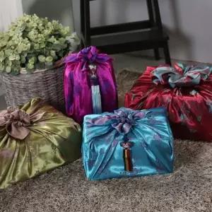 예단 선물 포장 고급 한복 전통 명절 선물 포장 과일 보자기 답례품 공단 육류 폐백