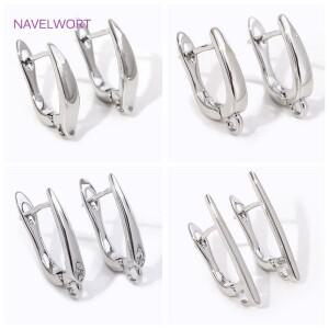 DIY 귀걸이 액세서리 만들기 18K 골드 도금 부드러운 귀걸이 후크 걸쇠 황동 금속 Earwires 후크, 보석 만