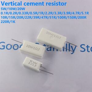 5W 10W 20W 시멘트 저항기 전력 저항 0.110K 0.1R 0.5R 1R 10R 50R 0.22 0.33 0.5 2 5 8 10 15 20 25 30 10