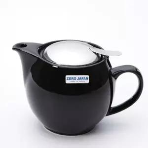 2인용티포트 제로재팬 도자기 라운드 티포트 블랙 차포트 450ml