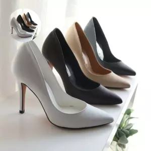 (제스트)뾰족코 국내제작 소가죽 킬힐 빅사이즈 얇은굽 하이힐