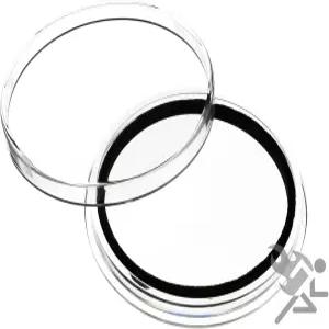 Air-tite X44mm 블랙 링 코인 홀더 캡슐 (1.75인치 밀리터리 챌린지 및 1oz 실버 루나 시리즈 2용) (5개입)