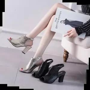 힐샌들 여성 하이힐 토오픈 슬링백 샌들 666