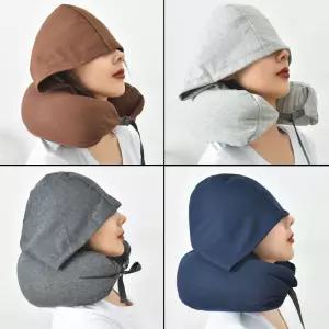 SIS-221 후드목베게휴대용베개 기내용 차량쿠션 다용도 얼굴가리는 여행용 용쿠션 출장용 비행