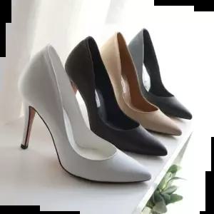 국내제작구두 국내제작 소가죽 뾰족코 빅사이즈 얇은굽 하이힐 킬힐Y