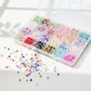 24칸 비즈세트 시드 사이즈믹스 팔찌만들기 공예 재료 DIY 구슬 만들기