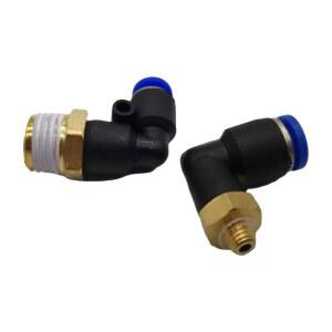1/10pcs 공압 커넥터 L 모양 PL 1/4 피팅 4/6/8/10/12mm 호스 1/2 공기 6 엘보 나사 3/8 튜브 퀵 커플 M5 1/8 링 BSPT