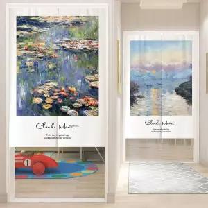 트임 커튼 모네 업소 방문 주방 중문 명화가리개 부엌