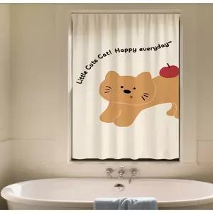 커튼 커튼방 드릴 없이 설치 가능 신축식 커튼봉방 베란다 창문 침실 및 욕실한 숏 암막 방수 소형