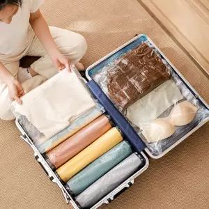 모나코올리브 여행용 손압축 롤업 비닐 압축팩 10P (35x50~50x70cm)