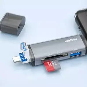 유에스비 카드 휴대용 마이크로 스마트폰 멀티 카드 리더기 타입 멀티포트 데이터 외장 전송 하드 허브