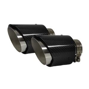 1개 범용 자동차 탄소 섬유 테일 스로트 스테인리스 스틸 버니싱 트윌 광택 머플러 배기 노즐 팁