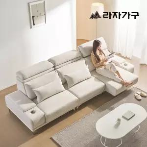 라자가구 레노 슬라이딩 리클라이너 모션 3세대 헤드레스트 패브릭 소파_3인/4인