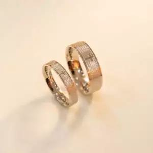 R0547w 써지컬 십자가 교회 슬림 주기도문 반지 커플링