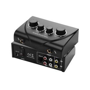 [미국배송] 세릭시안 노래방 사운드 믹서 가정용 파티를 위한 TV 컴퓨터 스마트폰 및 태블릿과 호환되는 에코 컨트롤이 있는 듀얼 MIC 입력 장치