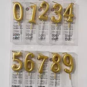 골드초 생일 케이크 골드 숫자 초 (파티 금색 )