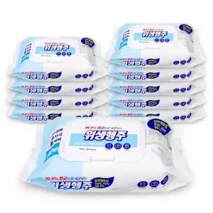 위생 80매 10개 레이온 행주 빨아쓰는 물티슈 캡형 청소 주방 일회용