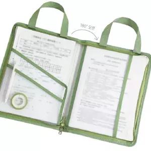 PVC 북 파우치 매쉬 멀티 책 독서가방 수납 학원가방 보조가방 A4파일