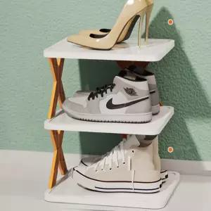 3단 신발장 다용도 틈새 좁은 현관 신발장 모듈형 수납 선반 플라스틱 정리대 보관대 조립식