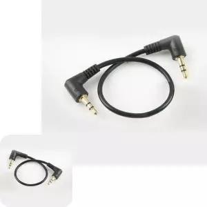 유바라 차량용 옥스단자 양쪽꺾임 스피커케이블 오디오잭 스테레오 젠더 coms 14cm 3.5M 3.5M