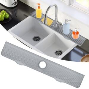 32 인치 실리콘 수도꼭지 매트 싱크 스플래시 가드 더 긴 대형 배수 건조 패드 욕실 주방용 수조 보호대