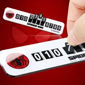 스파이더맨 주차알림 전화번호판 차연락처 차량주차판 주차번호판