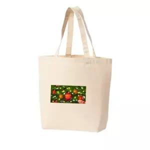 에코백 토트백 메리 크리스마스 가족 전구 장식품트리 고양이 그림 다양한 사이즈