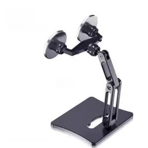 프리미엄 태블릿 스마트폰 거치대 탁상형 자석식 필기용 더블볼헤드스탠드+금속헤드2개