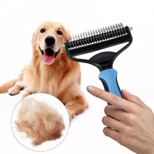 강아지 털 빗 고양이용 엉킨 죽은 반려동물 브러쉬 털갈이 양날 관리 양날형