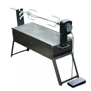 회전 바비큐 기계 삼겹살 50x18cm 화로 숯불 통돌이 양고기 양다리 구이 오븐 통돼지