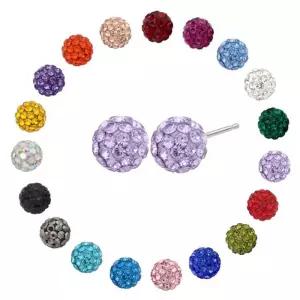 SILVER 92.5 컬러 미러볼 19종 은 귀걸이