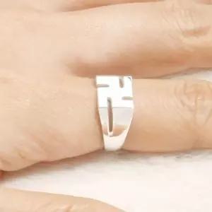 스꼬띠나 소원성취 불교 만자 은반지(9mm) 국내제조