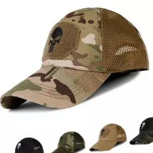 해골 벨크로 전술 모자 메쉬 야구 캡 밀리터리 전투모