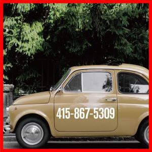 6인치 디지털 스티커 대형 자동차 전화번호 분류 방수 야외 장식