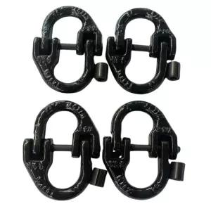 UTFTFWLW 1/4 트레일러 안전 체인 커넥터 링크 견인 히치 연결 해머락 커플링 트럭 액세서리 4팩 G80