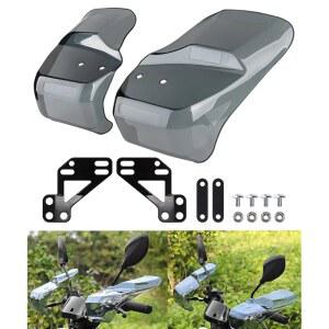 Renjzle 너클 가드 오토바이용 핸드가드 범용 풍방 방한 보호 돌 튀김 방지 우비 비를 피하는 방수용 고내구성 핸들 커버 스쿠터용 바이크용 핸드 쉘터 좌우 세트 롱 사이즈