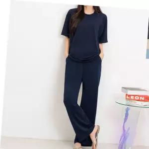 바지 GTT 여자아이스반팔티밴딩일자바지세트 KS42_KS13