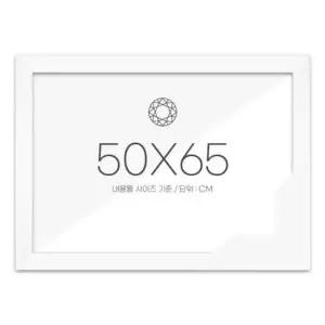 보석십자수 패브릭형 액자 고급형 우드 화이트 50x65