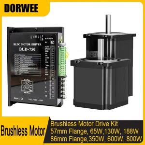 65W-800W 브러시리스 모터 드라이버 키트 Nema23/34 57/86mm BLDC 홀 센서 3000rpm DC24V/48V AC220V 0.2-2