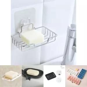 부착식 물빠짐 스텐 비누받침대 케이스/화장실/펜션/숙박업소/호텔/거치대/받침대/무타공/위생/비누정리