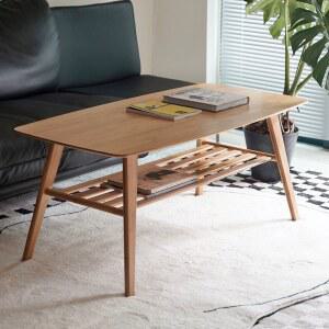 높은소파테이블 거실 원목 소나무 100x50x40 높은 이사무노구치 원목색 1단