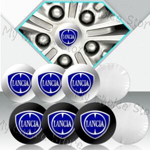 자동차 스타일링 알루미늄 4Pcs 56mm 휠 센터 허브 캡 Lancia 로고 용 방진 스티커 Kappa Delta 3 Ypsilon