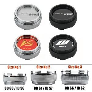 4개 세트 WORK EMOTION 휠 캡 60mm 스포츠 림 커버 VS EQUIP MEISTER 스티커 센터 자동차 액세서리