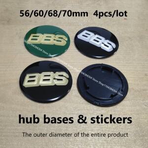 4개 56606870mm [제품 전체 외경] 곡면 자동차 휠 허브 센터 캡 BBS 허브캡용